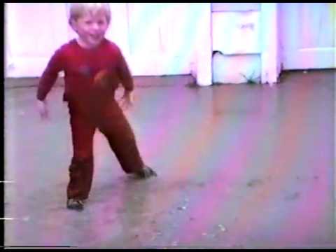 Dustin Playing in Floodwater