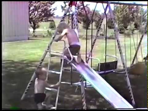 Dustin & Tyler Sliding Into a Pool